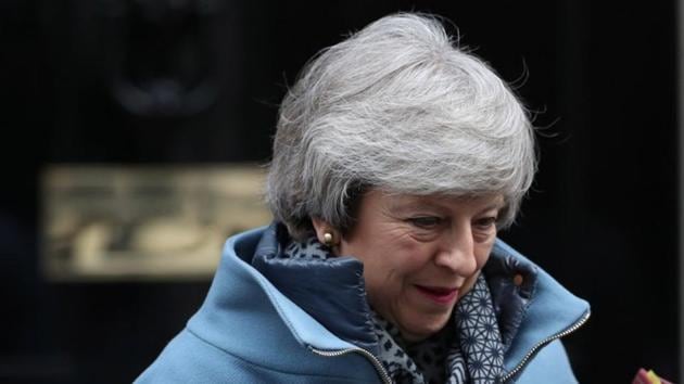 Britain's Prime Minister Theresa May is seen outside Downing Street in London, Britain on February 13. (REUTERS) Britain's Prime Minister Theresa May is seen outside Downing Street in London, Britain on February 13. (REUTERS)