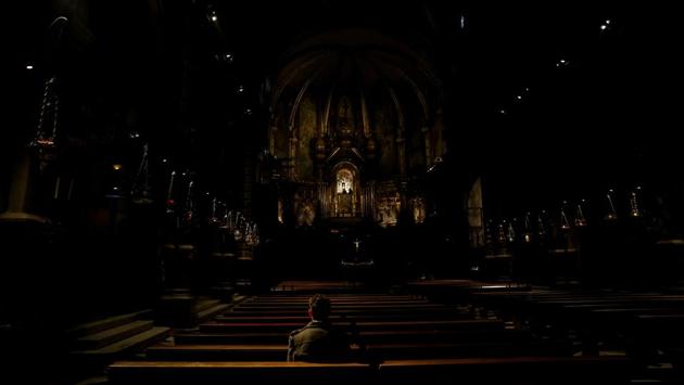 Miguel Hurtado poses for a portrait inside the church of the abbey in Montserrat, outside Barcelona, Spain. Hurtado said his abuser, 50 years his senior, touched his genitals under the pretext of telling him masturbation was wrong, and tried to tongue-kiss him, which left him “petrified, without knowing what to do”. (Susana Vera / REUTERS)