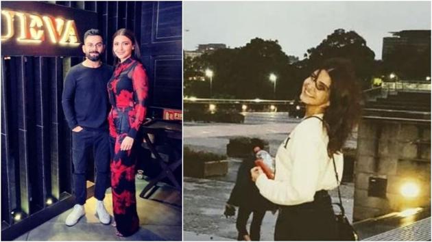 Anushka Sharma plays a cute muse for husband Virat Kohli. Anushka Sharma plays a cute muse for husband Virat Kohli.