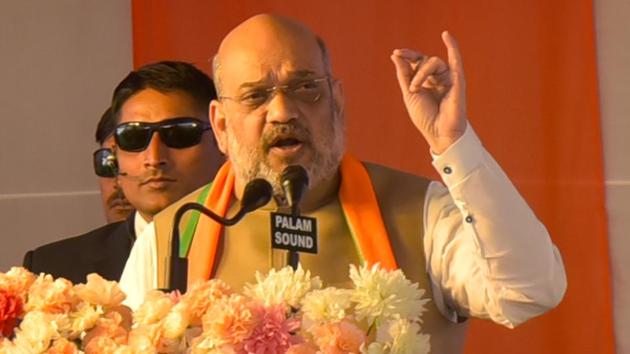 Amit Shah said the Congress has no moral right to question the BJP on patriotism. (Prabhakar Sharma/HT File Photo) Amit Shah said the Congress has no moral right to question the BJP on patriotism. (Prabhakar Sharma/HT File Photo)