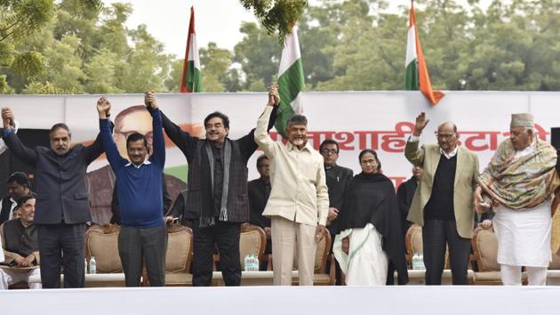 The meetings assume importance as many of the parties would be fighting against each other in the states during the Lok Sabha poll. (Sanjeev Verma/HT PHOTO) The meetings assume importance as many of the parties would be fighting against each other in the states during the Lok Sabha poll. (Sanjeev Verma/HT PHOTO)