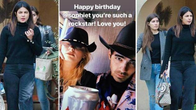 Sophie Turner turned 23 and celebrating with her were Priyanka Chopra and Nick Jonas.(Instagram)