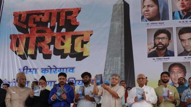 Elgar Parishad conclave was organised at Shaniwarwada in Pune on December 31, 2017, a day before violence erupted in Bhima Koregaon where large number of Dalits had come to observe the bicentennial celebrations of the 1818 battle of Bhima Koregaon. (HT FILE PHOTO) Elgar Parishad conclave was organised at Shaniwarwada in Pune on December 31, 2017, a day before violence erupted in Bhima Koregaon where large number of Dalits had come to observe the bicentennial celebrations of the 1818 battle of Bhima Koregaon. (HT FILE PHOTO)