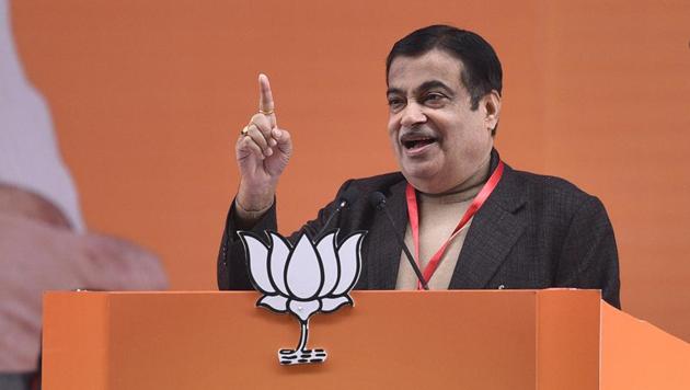 Nitin Gadkari said Pakistan has destroyed the spirit in which Pt Nehru gave Pakistan the right to use water of three rivers flowing through India.(Sanchit Khanna/HT PHOTO)