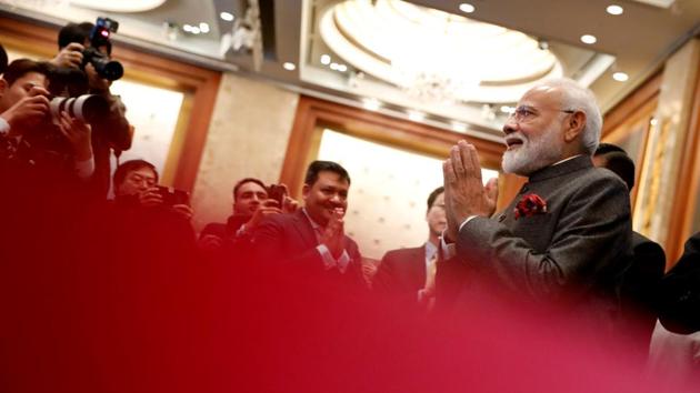 Prime Minister Narendra Modi arrives at a business symposium in Seoul, South Korea. (Kim Hong-Ji / REUTERS) Prime Minister Narendra Modi arrives at a business symposium in Seoul, South Korea. (Kim Hong-Ji / REUTERS)
