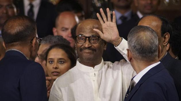 Days after actor Rajinikanth asked his supporters to vote for a party capable of resolving Tamil Nadu’s water crisis, the AIADMK has claimed that this was an endorsement of the AIADMK-BJP coalition. (Hindustan Times) Days after actor Rajinikanth asked his supporters to vote for a party capable of resolving Tamil Nadu’s water crisis, the AIADMK has claimed that this was an endorsement of the AIADMK-BJP coalition. (Hindustan Times)