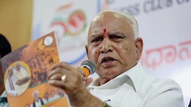 The Karnataka high court on Friday ordered an interim stay on investigations against Bharatiya Janata Party (BJP) state president, BS Yeddyurappa, in connection with an audio clip released earlier this month.(PTI) The Karnataka high court on Friday ordered an interim stay on investigations against Bharatiya Janata Party (BJP) state president, BS Yeddyurappa, in connection with an audio clip released earlier this month.(PTI)