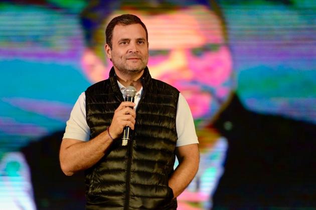 Congress president Rahul Gandhi during his interaction with university students in New Delhi on Saturday.(Photo: Twitter/@INCIndia) Congress president Rahul Gandhi during his interaction with university students in New Delhi on Saturday.(Photo: Twitter/@INCIndia)