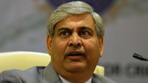 Shashank Manohar speaks during a news conference in Mumbai.(AFP)