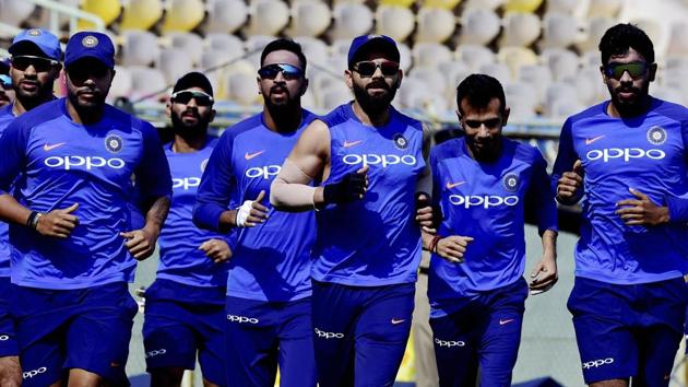 Vizag: Indian team's captain Virat Kohli attends a practice session with teammates. (PTI) Vizag: Indian team's captain Virat Kohli attends a practice session with teammates. (PTI)