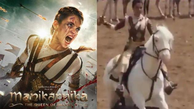 Kangana Ranaut used a mechanical horse to shoot some battle scenes in Manikarnika.