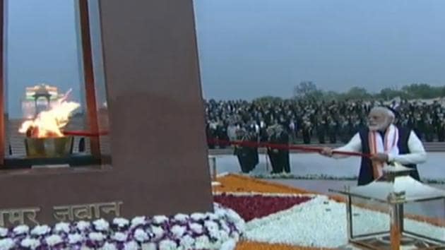 PM Modi inaugurates National War Memorial, pays homage to soldiers who have sacrificed their lives(BJP/Twitter)