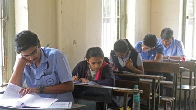 After teachers found that the question papers were set in Hindi, English teachers in the schools translated the questions for the students.(HTFile / Photo used for representational purpose) After teachers found that the question papers were set in Hindi, English teachers in the schools translated the questions for the students.(HTFile / Photo used for representational purpose)
