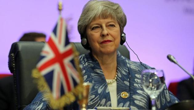 Britain's Prime Minister Theresa May attends a summit between Arab league and European Union member states, in the Red Sea resort of Sharm el-Sheikh, Egypt, February 24, 2019. (REUTERS PHOTO) Britain's Prime Minister Theresa May attends a summit between Arab league and European Union member states, in the Red Sea resort of Sharm el-Sheikh, Egypt, February 24, 2019. (REUTERS PHOTO)