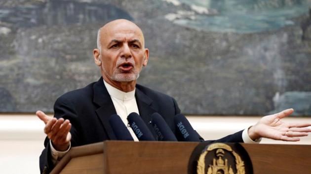 Afghan President Ashraf Ghani speaks during a news conference in Kabul, Afghanistan. (REUTERS)