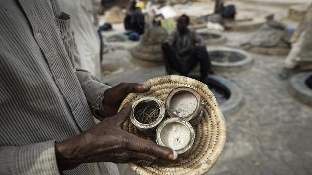 A little indigo, a handful of ash and time. The dye pits in Nigeria’s ancient northern city of Kano are said to be the last ones of their kind after five centuries of existence. Founded in 1498, they attracted travellers and traders from across the vast Sahel region to the Kano emirate, helping to make the city one of the most prosperous in West Africa at the time. (Ben Curtis / AP)