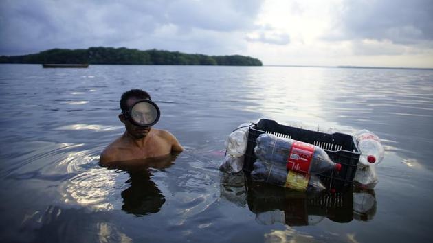 Fisherman Carlos Reyes catches oysters at a mangrove area at the Mecoacan lagoon. Paraiso’s oyster fishermen fear the refinery might harm the Mecoacan lagoon just a few miles from the refinery site, and their main source of subsistence for several generation. Lopez Obrador has not commented on ASEA’s January’s ruling about the clearing of the land. (Alexandre Meneghini / REUTERS) Fisherman Carlos Reyes catches oysters at a mangrove area at the Mecoacan lagoon. Paraiso’s oyster fishermen fear the refinery might harm the Mecoacan lagoon just a few miles from the refinery site, and their main source of subsistence for several generation. Lopez Obrador has not commented on ASEA’s January’s ruling about the clearing of the land. (Alexandre Meneghini / REUTERS)