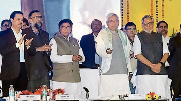 Chief minister Nitish Kumar with deputy CM Sushil Kumar Modi at a function in Patna (HT File) Chief minister Nitish Kumar with deputy CM Sushil Kumar Modi at a function in Patna (HT File)