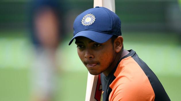 File image of Prithvi Shaw. (AFP) File image of Prithvi Shaw. (AFP)