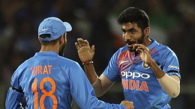 File image of Jasprit Bumrah and Virat Kohli. (AP) File image of Jasprit Bumrah and Virat Kohli. (AP)