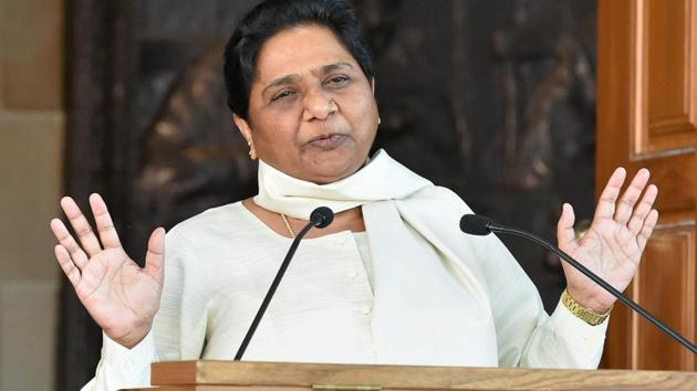 Lucknow : BSP Chief Mayawati addressing a press conference at her residence in Lucknow on Monday. PTI Photo by Nand Kumar(PTI3_6_2017_000208B) (PTI Photo) Lucknow : BSP Chief Mayawati addressing a press conference at her residence in Lucknow on Monday. PTI Photo by Nand Kumar(PTI3_6_2017_000208B) (PTI Photo)
