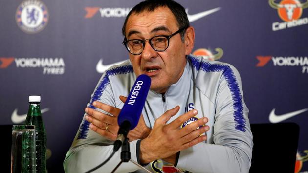 Chelsea manager Maurizio Sarri during the press conference(Action Images via Reuters)