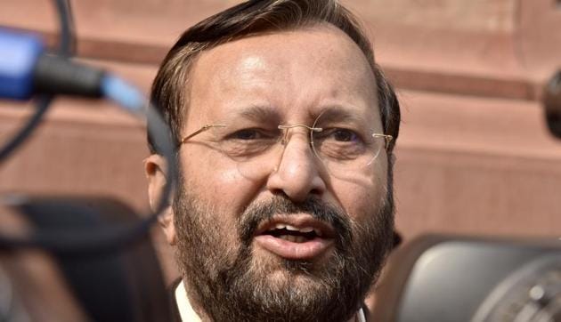 Union Human Resource Development Minister Prakash Javadekar during the winter session in Parliament, in New Delhi, India, on Thursday, December 27, 2018. (Photo by Sonu Mehta / Hindustan Times)(Sonu Mehta/HT file photo)