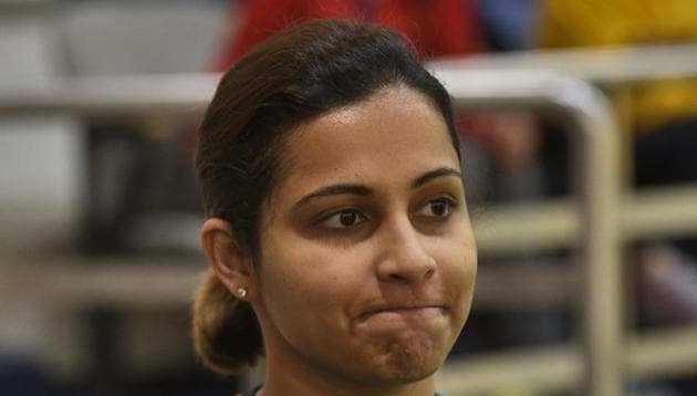 Indian shooter Heena Sidhu failed to qualify for the final of women's 10m air pistol(Burhaan Kinu/HT PHOTO)