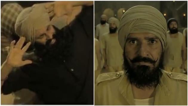 Akshay Kumar and his men bond over music in Kesari’s new song Sanu Kehndi. Akshay Kumar and his men bond over music in Kesari’s new song Sanu Kehndi.