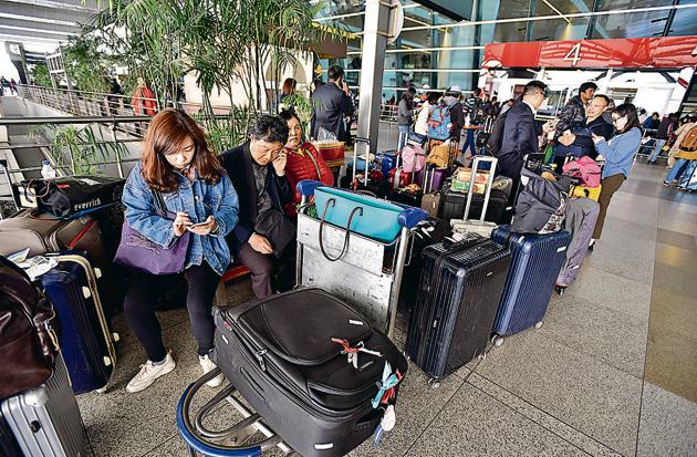 The closure forced 47 flight cancellations, including 25 departures and 22 arrivals. The Delhi airport operator said four flights destined for other airports were also diverted to Delhi, two of them domestic and two international. (Sanjeev Verma/HT Photo) The closure forced 47 flight cancellations, including 25 departures and 22 arrivals. The Delhi airport operator said four flights destined for other airports were also diverted to Delhi, two of them domestic and two international. (Sanjeev Verma/HT Photo)