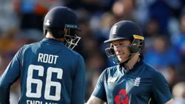 File image of England cricketer Joe Root with skipper Eoin Morgan. (Action Images via Reuters) File image of England cricketer Joe Root with skipper Eoin Morgan. (Action Images via Reuters)