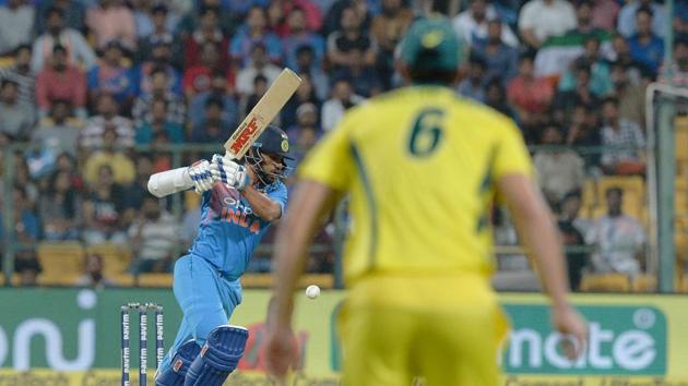 Shikhar Dhawan, who replaced Rohit Sharma, could not get going (AFP)