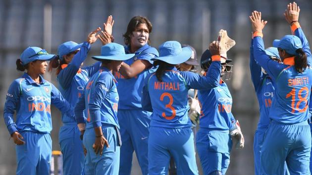 File image of Jhulan Goswami celebrating a wicket. (AFP) File image of Jhulan Goswami celebrating a wicket. (AFP)