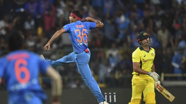 Siddarth Kaul got the early wicket of Marcus Stoinis as India controlled the powerplay (PTI)