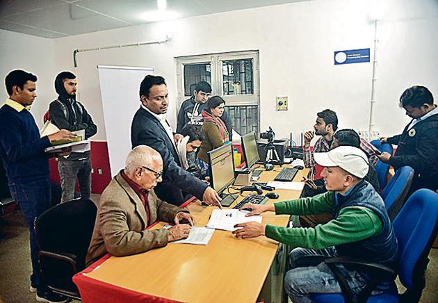 This is the tenth Passport Seva Kendra in Uttar Pradesh.(Virendra Singh Gosain/HT Photo)