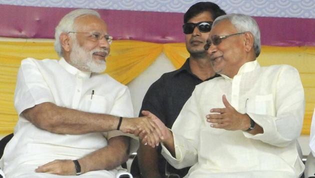 Patna: Prime Minister Narendra Modi with Bihar Chief Minister Nitish Kumar(PTI file photo) Patna: Prime Minister Narendra Modi with Bihar Chief Minister Nitish Kumar(PTI file photo)