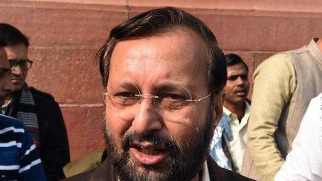 Union minister Prakash Javadekar on Wednesday launched a scheme for providing industry apprenticeship opportunities to fresh graduates.(Sonu Mehta/HT file)