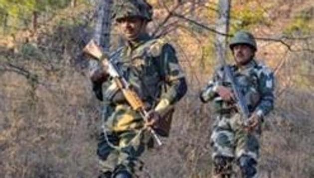 Border Security Force (BSF) jawans patrol near Line of Control (LoC) in Poonch on Monday, Feb 25, 2019. (PTI) Border Security Force (BSF) jawans patrol near Line of Control (LoC) in Poonch on Monday, Feb 25, 2019. (PTI)