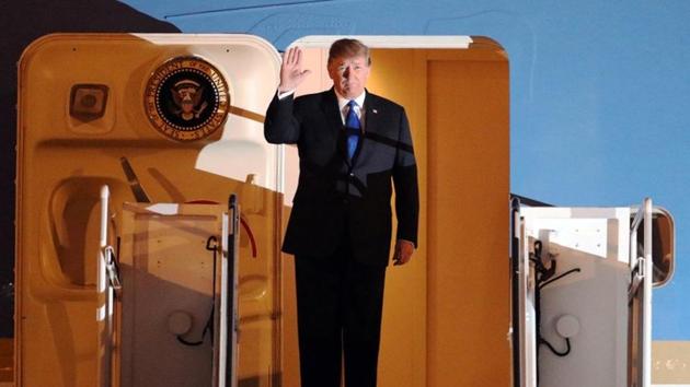 US President Donald Trump arrives at Noi Bai Airport in Hanoi, Vietnam February 26, 2019. Prior to his meeting with Chairman Kim, Trump had said that the potential for reaching a deal this time around was “awesome”. This follows last year’s summit where the two agreed to the denuclearisation of the Korean peninsula but interpreted the phrase very differently. (Kham / Pool / REUTERS)