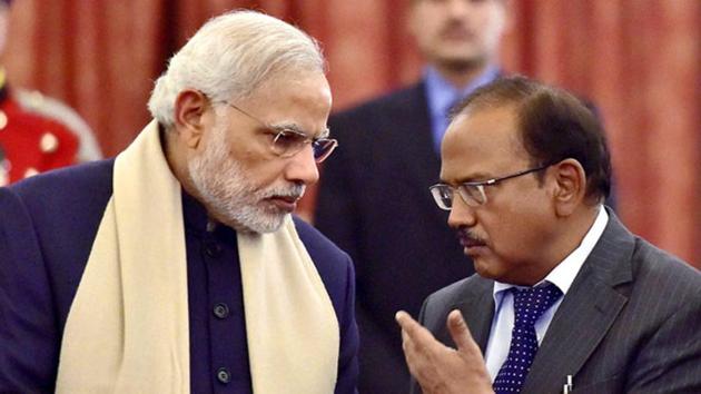 Prime Minister Narendra Modi and National Security Advisor Ajit Doval (right), worked with intelligence and military chiefs to execute the strikes (PTI) Prime Minister Narendra Modi and National Security Advisor Ajit Doval (right), worked with intelligence and military chiefs to execute the strikes (PTI)