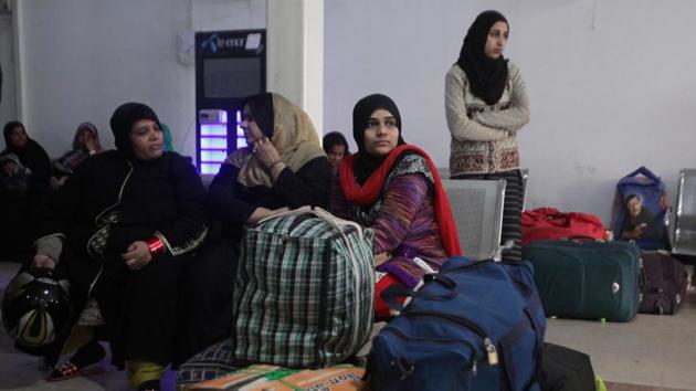 Pakistan has suspended the Samjhauta Express train service to India amid tense bilateral ties between the neighbouring countries. The biweekly train service between India and Pakistan was scheduled to depart from Lahore with 16 passengers. It embarked on its journey from Karachi but the passengers are stuck at Lahore railway station. (Mohsin Raza / REUTERS)