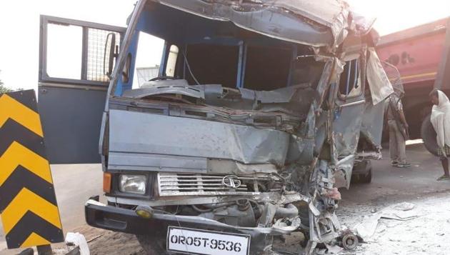 Traffic movement on the national highway was affected after the accident.(ANI Photo)