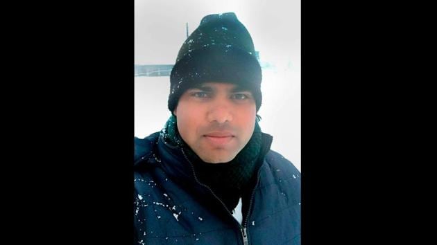 Corporal Deepak Pandey from Lucknow’s Mangla Vihar area and Corporal Pankaj Kumar Singh (pictured) from Mathura died in the chopper crash. The helicopter crashed in a field near Garend Kalaan village at 10.05 a.m. Hours after claiming two IAF pilots captured, a Pakistani defence spokesperson said that they had only one Indian pilot in their custody. (PTI)