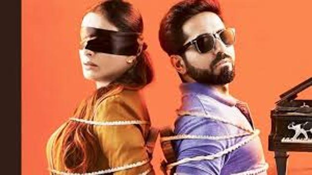 Tabu and Ayushmann Khurrana in a still from Andhadhun.