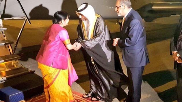 Sushma Swaraj will address the inaugural plenary session of the meeting in Abu Dhabi on March 1 as a guest of honour.(ANI/Twitter) Sushma Swaraj will address the inaugural plenary session of the meeting in Abu Dhabi on March 1 as a guest of honour.(ANI/Twitter)