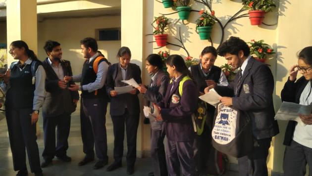 Students satisfied with ISC Chemistry paper.(HT Photo)
