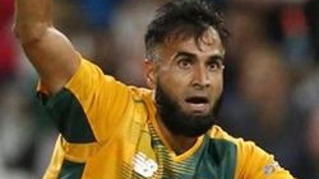 South Africa's Imran Tahir unsuccessfully appeals.(REUTERS)