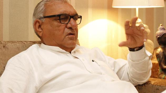 Bhupinder Singh Hooda, a two-time Congress chief minister, said he would also meet Haryana governor Satyadeo Narain Arya and impress upon him to not grant assent to the amendment bill.(File Photo)