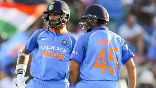 File image of Shikhar Dhawan (left) and Rohit Sharma. (AP) File image of Shikhar Dhawan (left) and Rohit Sharma. (AP)