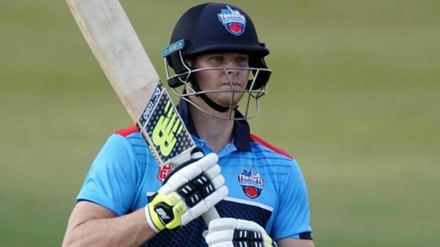 Steve Smith bats during his game at the GT20 Cricket Tournament in King City, Ontario. (REUTERS) Steve Smith bats during his game at the GT20 Cricket Tournament in King City, Ontario. (REUTERS)